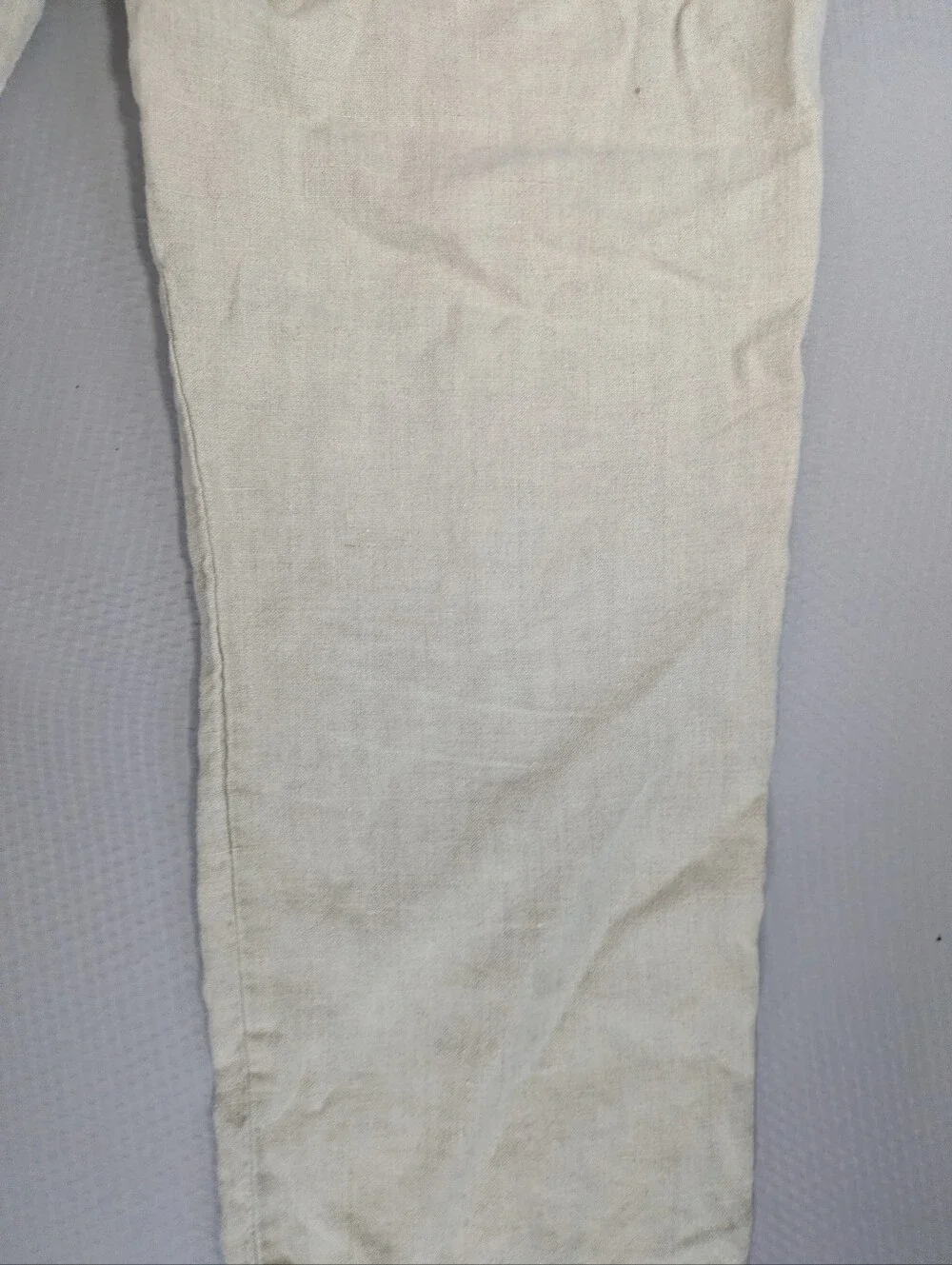 Eddie Bauer 100% Linen Pants Men’s 34x30 Beige Pleated Chino Coastal Old Money